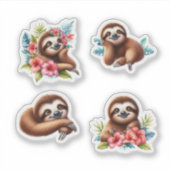 Tropical Sloth Aufkleber (Vorderseite)