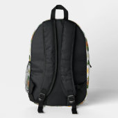 Tropical Sloth Pattern Bedruckter Rucksack (Rückseite)
