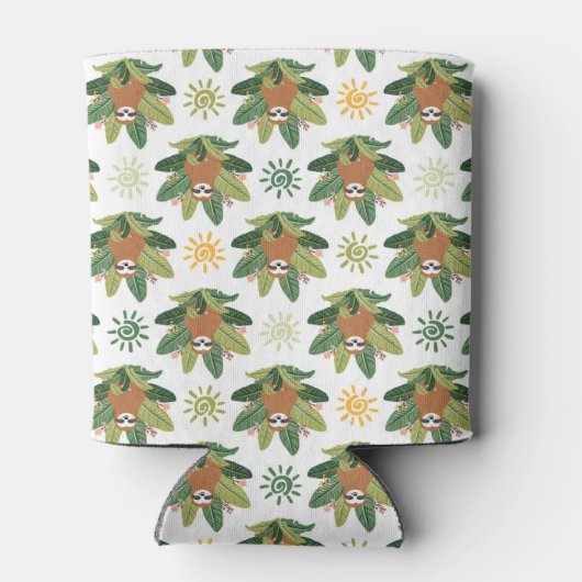 Tropical Sloth Pattern Dosenkühler (Rückseite)