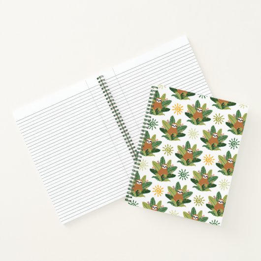 Tropical Sloth Pattern Notizblock (Innenseite)