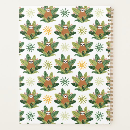 Tropical Sloth Pattern Planer (Rückseite)