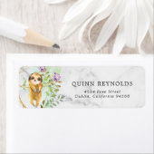 Tropical Sloth Return Address Label (Insitu)