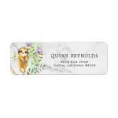 Tropical Sloth Return Address Label (Vorne)