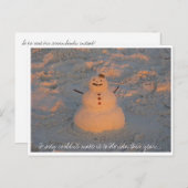 Tropical Snowman Postkarte (Vorne/Hinten)