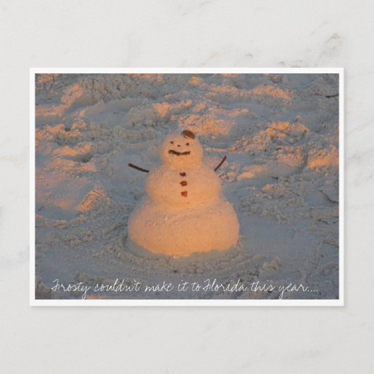 Tropical Snowman Postkarte (Vorderseite)
