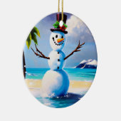 Tropical Snowman Weihnachtsschmuck (Rechts)