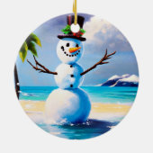 Tropical Snowman Weihnachtsschmuck (Hinten)