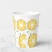 TROPICAL SOMMER Pineapa Slice trendy Pattern Pappbecher (Rechts)