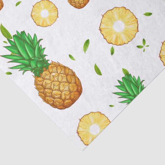 TROPICAL SOMMER Pineapa Slice trendy Pattern Seidenpapier (Detail)