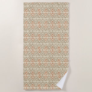 Tropical Spa Koordinaten- Tribal Zig Zag Strandtuch