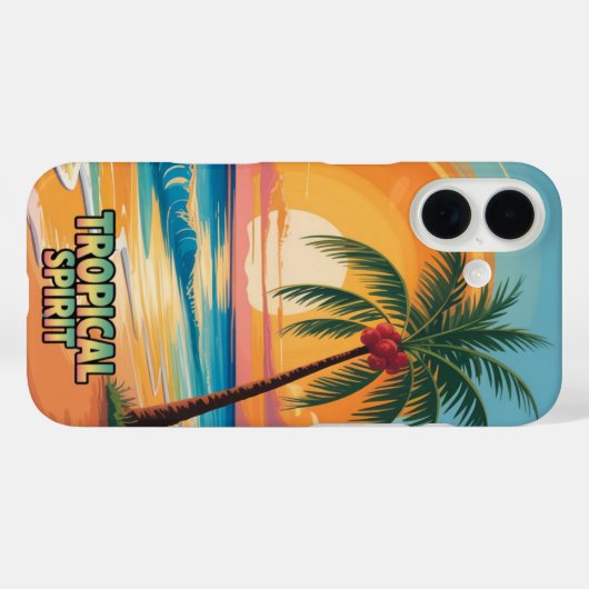 Tropical Spirit Case-Mate iPhone Hülle (Rückseite (Horizontal))