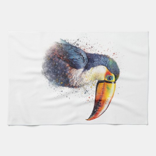 Tropical Splendor Toucan Geschirrtuch (Horizontal)