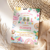 Tropical Splish Splash Pool Party Geburtstag Einladung