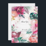 Tropical Stardust Garden Floral Paradise Wedding Einladung<br><div class="desc">Thank You Card. Check out other items in this matching suite.</div>