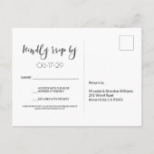 Tropical Starfish Beach Hochzeit UAWG Postcard Ankündigungspostkarte (Rückseite)