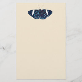 Tropical Starry Night Blue Painted Butterfly Briefpapier