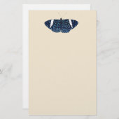 Tropical Starry Night Blue Painted Butterfly Briefpapier (Vorne/Hinten)