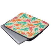 Tropical Static - Digitales Dschungelblühen Laptopschutzhülle (Vorne Knopf)