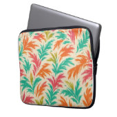 Tropical Static - Digitales Dschungelblühen Laptopschutzhülle (Vorderseite Links)