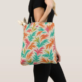 Tropical Static - Digitales Dschungelblühen Tasche (Von Nahem)