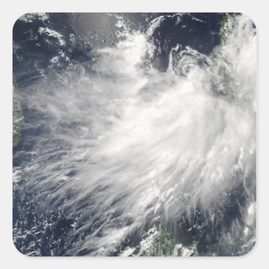 Tropical Storm Conson Quadratischer Aufkleber (Vorderseite)