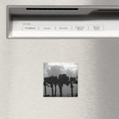 Tropical Stormy Skies Grayscale Magnet (In Situ (Geschirrspüler))