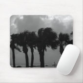 Tropical Stormy Skies Grayscale Mousepad (Mit Mouse)