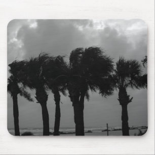 Tropical Stormy Skies Grayscale Mousepad