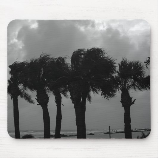 Tropical Stormy Skies Grayscale Mousepad (Vorne)