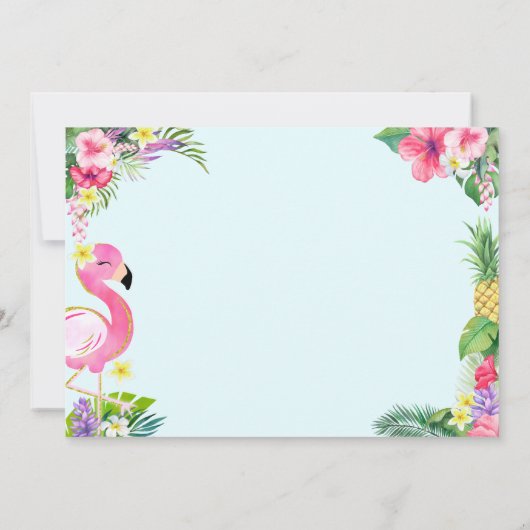 Tropical Summer 2. Geburtstag Foto Einladung (Rückseite)