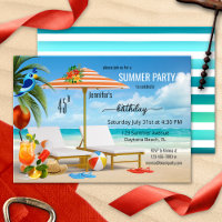 Tropical Summer Beach Birthday Party