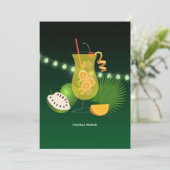 Tropical Summer Beach Bridal Dusche Einladung (Stehend Vorderseite)