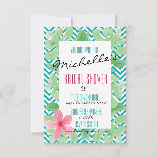 Tropical Summer Beach Einladung (Vorderseite)