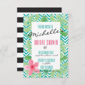 Tropical Summer Beach Einladung (Vorne/Hinten)