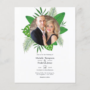 Tropical Summer Beach Foto Hochzeit Foto Flyer