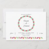 Tropical Summer Beach Hochzeit Einladung (Vorderseite)