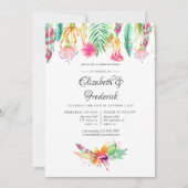 Tropical Summer Beach Hochzeit Probe Dinner Einladung (Vorderseite)