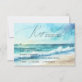 Tropical Summer Beach Hochzeit RSVP Karte