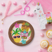 Tropical Summer Beach Luau Birthday Pappteller (Party)