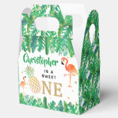 Tropical Summer Beach Luau Boys 1. Geburtstag Geschenkschachtel (Geöffnet)