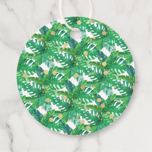 Tropical Summer Beach Luau Boys Baby Dusche Geschenkanhänger (Rückseite)