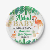 Tropical Summer Beach Luau Boys Baby Dusche Pappteller (Vorderseite)