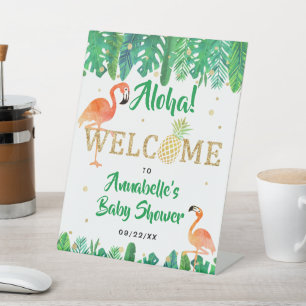 Tropical Summer Beach Luau Boys Baby Dusche Sockelschild