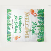 Tropical Summer Beach Luau Boys Birthday Wandteppich (Vorderseite (Horizontal))