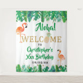 Tropical Summer Beach Luau Boys Birthday Wandteppich (Vorderseite)