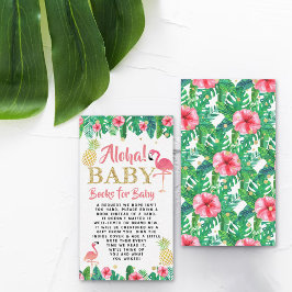 Tropical Summer Beach Luau Girl Baby Showbuch Begleitkarte