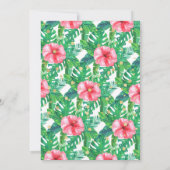 Tropical Summer Beach Luau Girls 1. Geburtstag Einladung (Rückseite)