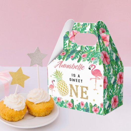 Tropical Summer Beach Luau Girls 1. Geburtstag Geschenkschachtel