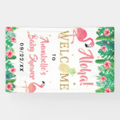 Tropical Summer Beach Luau Girls Babydusche Banner (Horizontal)