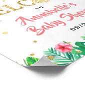 Tropical Summer Beach Luau Girls Babydusche Poster (Ecke)